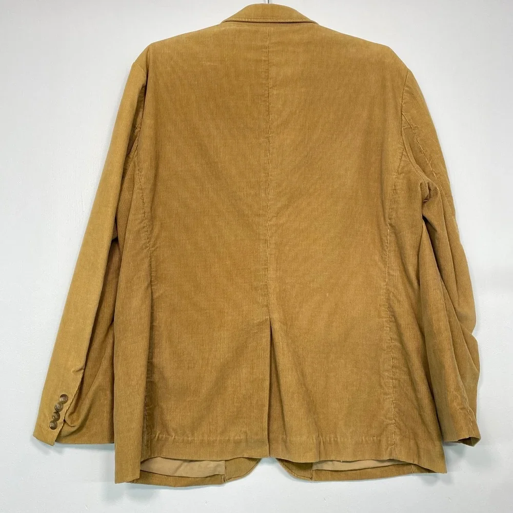 J. Crew Mens Ludlow Jacket XL Tan Corduroy Two Button Blazer Blazer